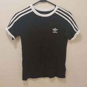 Adidas 3 stripe t-shirt